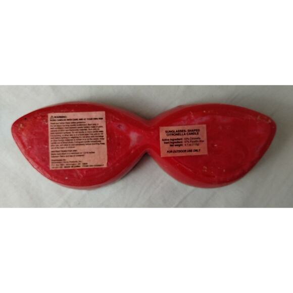 Citronella Floating Candles - Sunglasses Orange /Gold - Red /Gold - 7 Inches - Picture 3 of 3